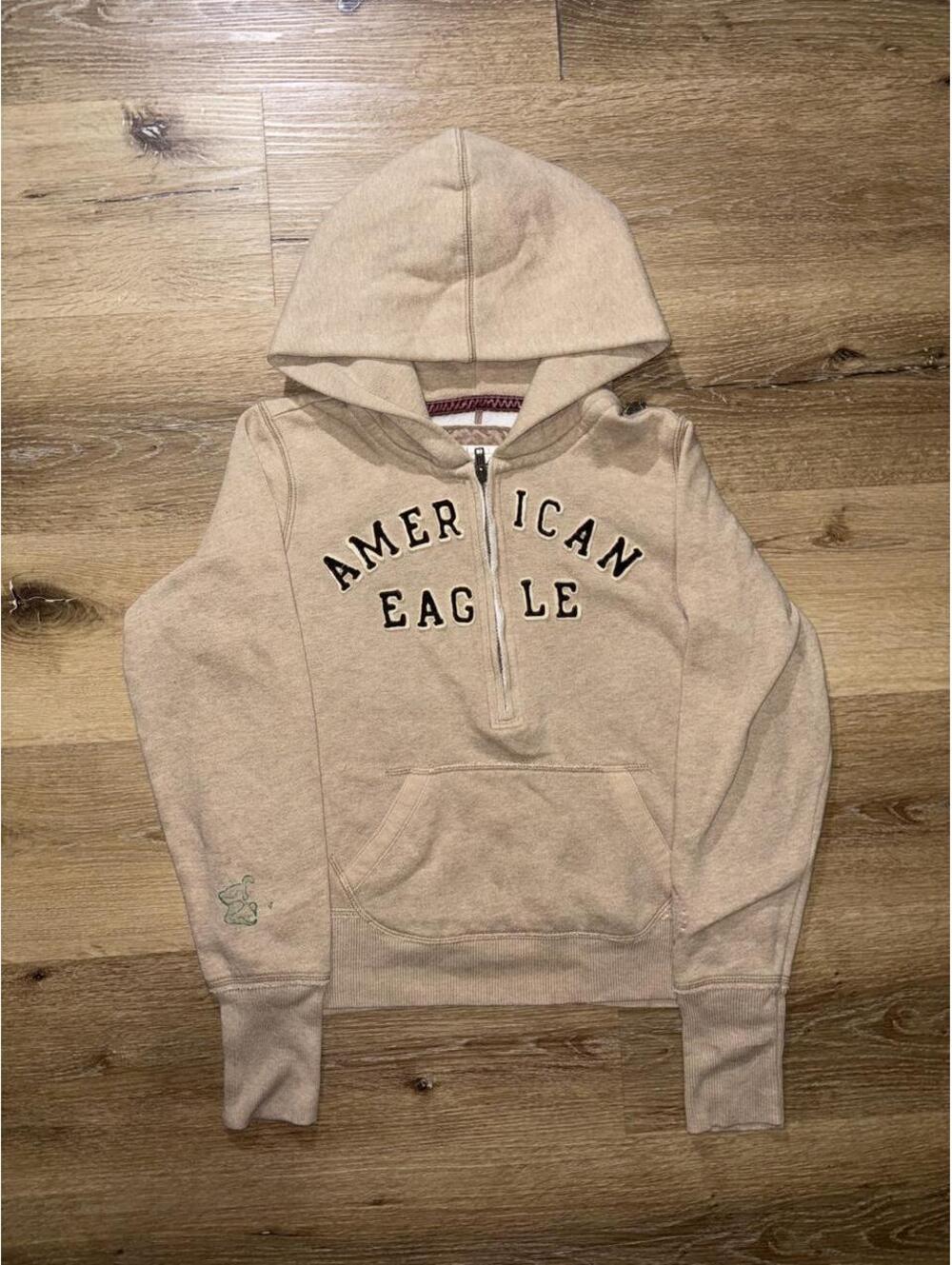 American Eagle Quarter Zip Pullover Hoodie Women’s